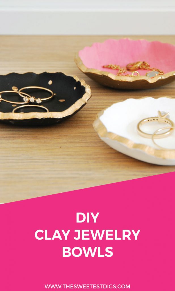 How To Make DIY Air Dry Clay Jewelry Bowls - THE SWEETEST DIGS